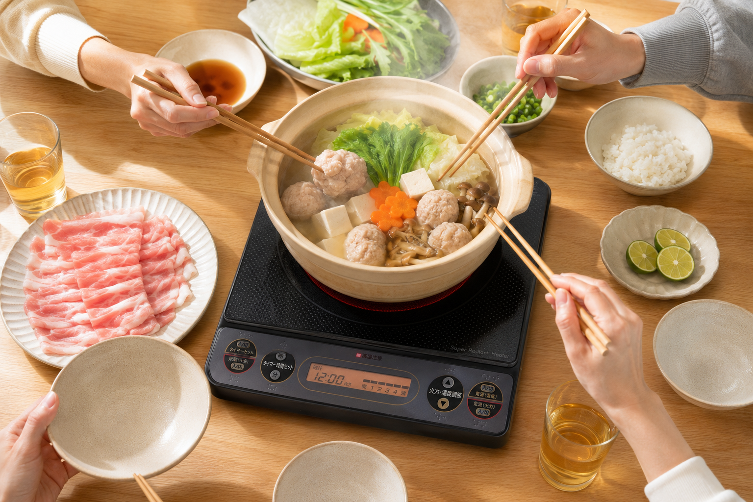 【未使用】スーパーラジエント　クッキングヒーター　遠赤外線炊飯鍋　22cm ラジエントヒーター 遠赤外線 MFG クッキング 炊飯煮込鍋 スーパー